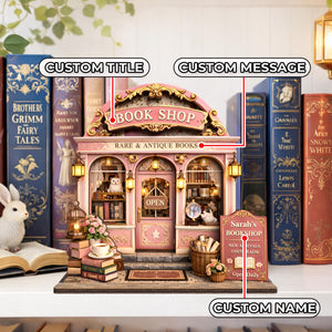 Personalized Vintage Bookstore Wooden Plaque — Gift For Book Lovers