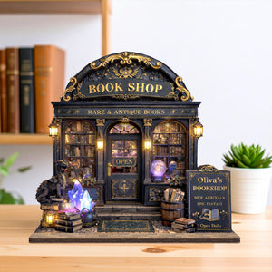 Personalized Vintage Bookstore Wooden Plaque — Gift For Book Lovers