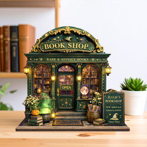 Personalized Vintage Bookstore Wooden Plaque — Gift For Book Lovers