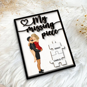 My Missing Piece - Personalized 2-Layer Wooden Plaque - V2