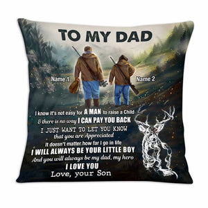 Personalized Deer Hunting Dad Grandpa Pillow