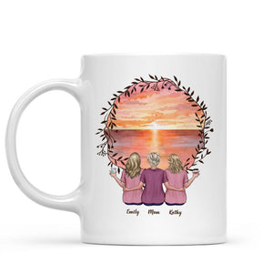 Mother's Day Gift - Mother & Daughters - The love between a mother & daughters is forever - Personalized Mug