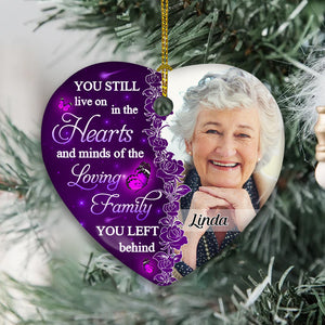 Hearts And Minds - Personalized Custom Heart Ceramic Christmas Ornament