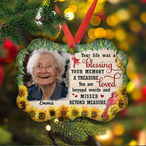 Loved Beyond Words - Personalized Memorial Custom Wooden Ornament