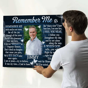 Unique Personalized Memorial Gifts, Custom Memorial Poster With Picture, In Memory of Gifts