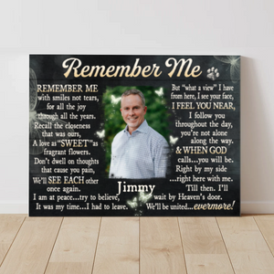 Unique Personalized Memorial Gifts, Custom Memorial Poster With Picture, In Memory of Gifts