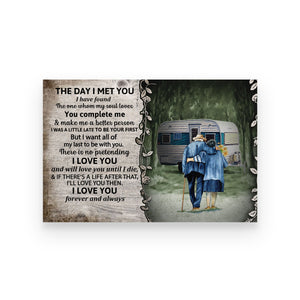 Personalized Camping The Day I Met You Poster