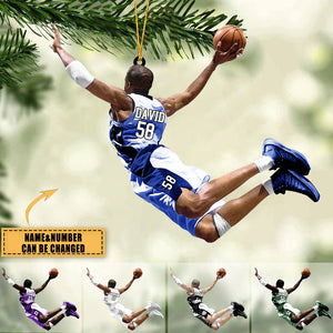 Custom Personalized Basketball Player Acrylic Christmas Ornament, Gift For Basketball Lovers