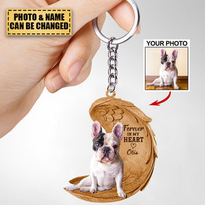 Personalized Flat Keychain - Gift For Pet Lover - Forever In My Heart