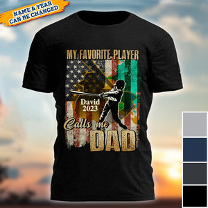 Baseball Dad Personalized Back Design Shirt Gift For Father