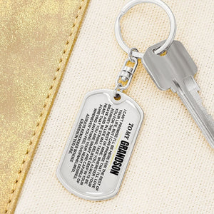 Perfect Christmas Gift to Grandson/Granddaughter-Remember Whose Grandson You Are | Unique Keychain