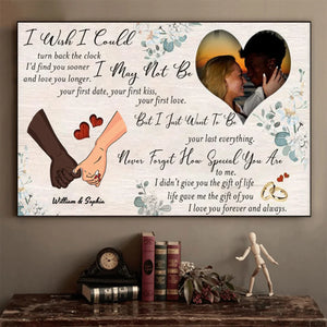 Hand In Hand I Choose You Personalized Canvas Poster, Upload Photo Gift For Couple