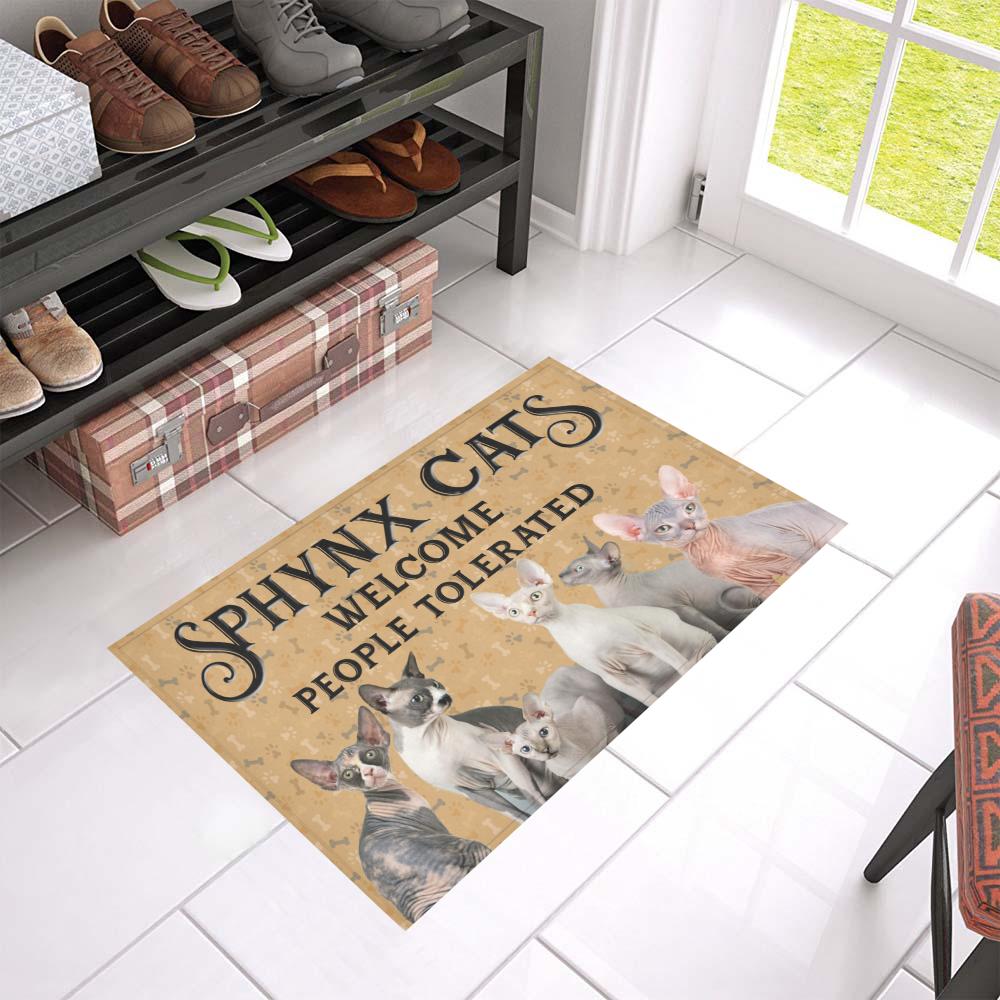 nh 1 sphynx cat welcome doormats