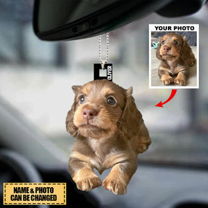 Pet Photo Upload Personalized Acrylic Car Hanging Ornament-Great Gift For Pet Lovers