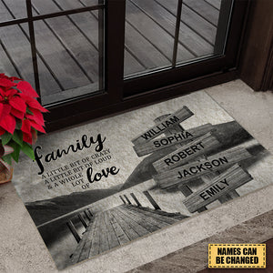River Pier A Little Whole Lot of Love Multi-Names Personalized Doormat