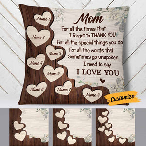 Personalized Mom Grandma Pillow