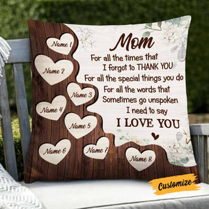Personalized Mom Grandma Pillow