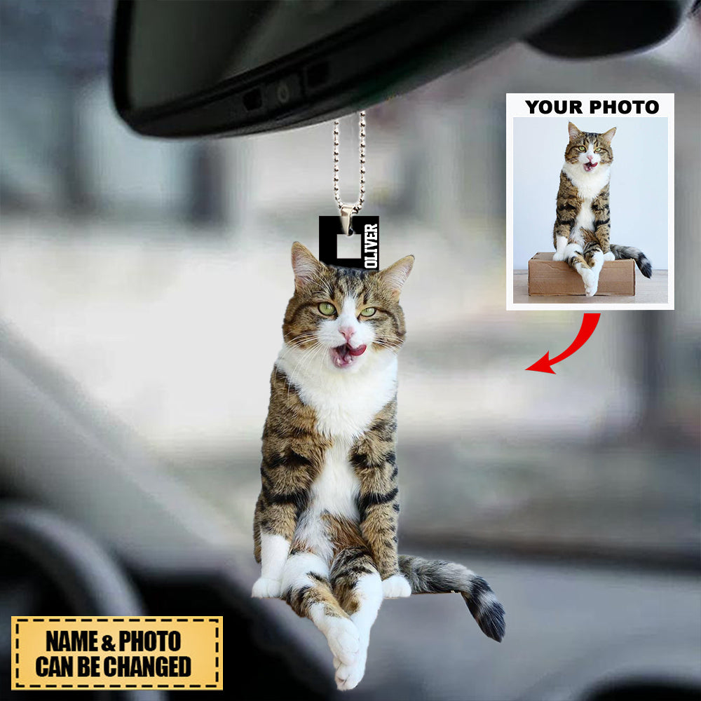 Pet Photo Upload Personalized Acrylic Car Hanging Ornament-Great Gift For Pet Lovers