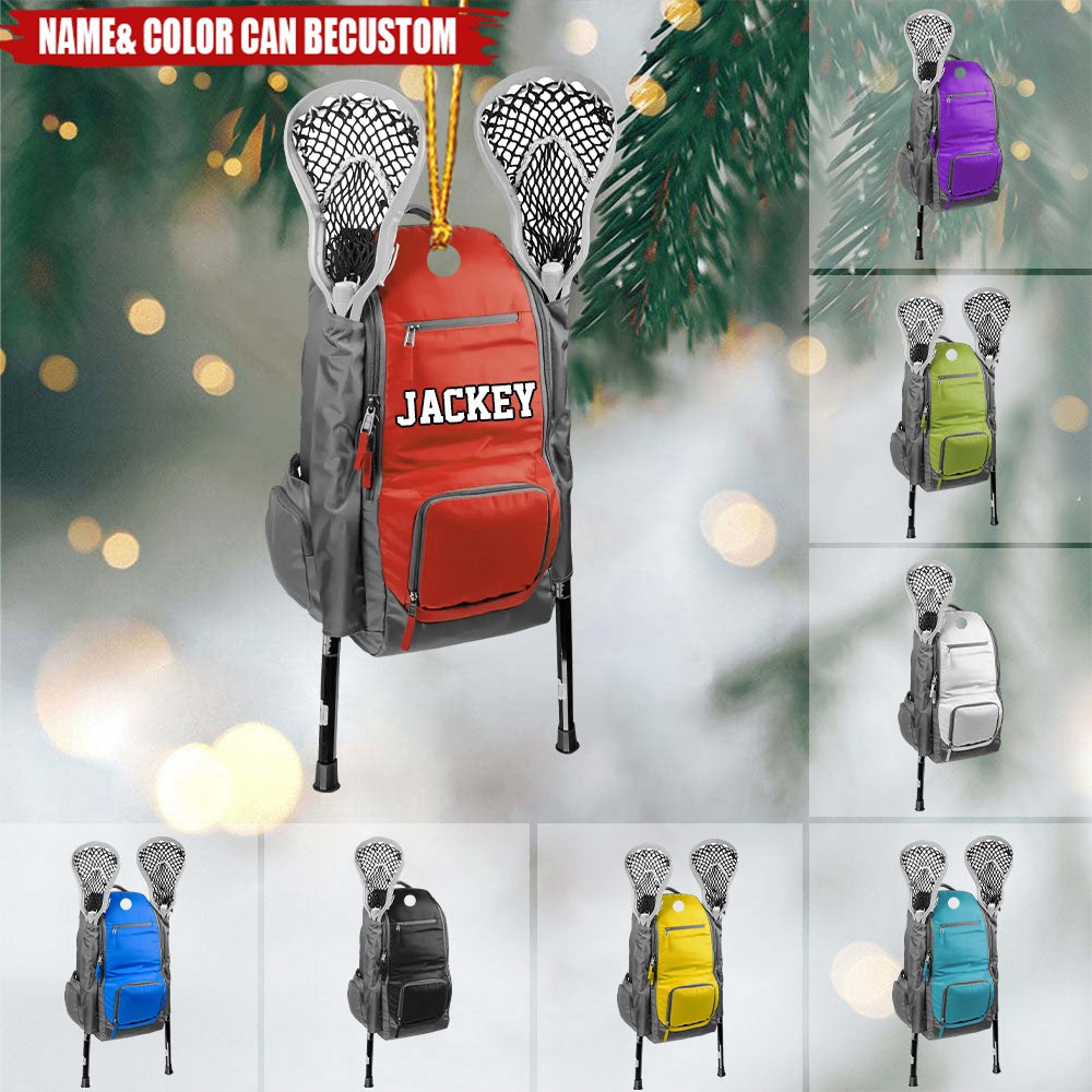 Personalized Hockey Bag Christmas Acrylic Ornament