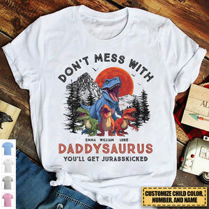Daddysaurus Daddy Dinosaur T-Rex - Personalized Shirt