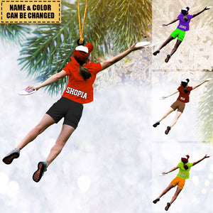 Custom Personalized Frisbee Lovers Christmas Ornament