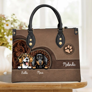 Pets Personalized Leather Handbag(Cat & Dog)