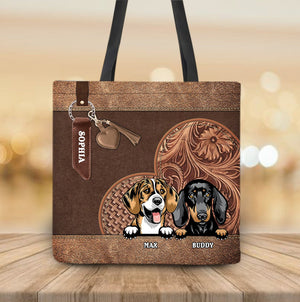 Pet Personalized All Over Tote Bag, Personalized Gift for Dog/Cat Lovers, Dog/Cat Dad, Dog/Cat Mom