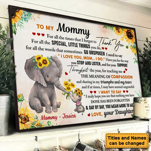 Personalized To My Mom I Love You Poster
