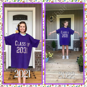 MAKE A BACK TO SCHOOL SHIRT WITH HANDPRINTS FOR EVERY GRADE