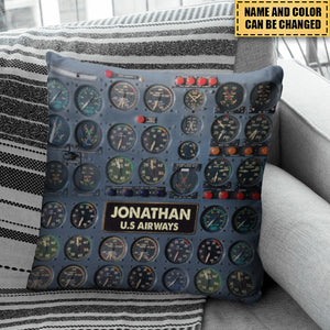 Pilot Flight Instruments - Personalized Pillow