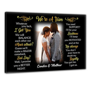 Whatever You Lack Custom Photo Canvas Poster Gift For Couple