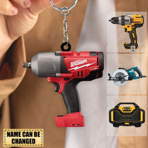 Personalized Power Tool Acrylic Keychain