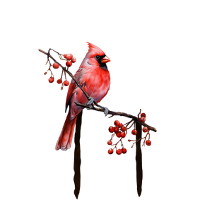 Cardinals Garden Metal Sign with Stake - Memorial Gift