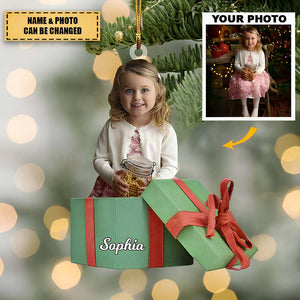Personalized Photo Mica Ornament - Christmas Gift Family Members
