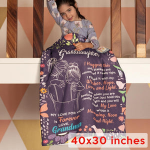 Personalized Granddaughter Blanket - Hug