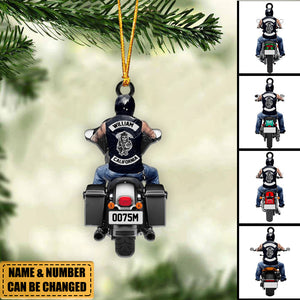 Personalized Motorcycle Custom Shape Christmas Ornament