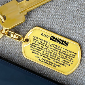 Perfect Christmas Gift to Grandson/Granddaughter-Remember Whose Grandson You Are | Unique Keychain