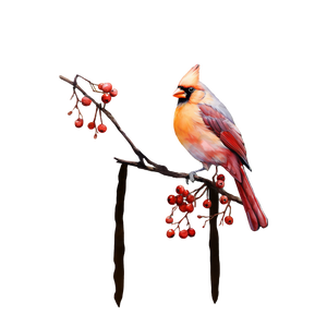 Cardinals Garden Metal Sign with Stake - Memorial Gift