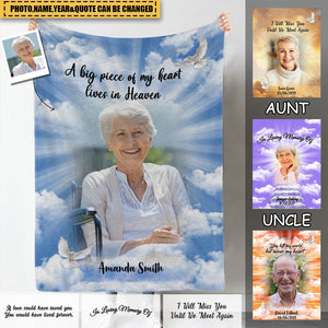 In Loving Memories Custom Photo Blanket Memorial - Memorial Gift