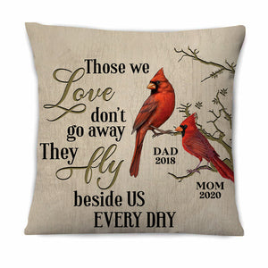Cardinal Memorial Mom Dad Personalized Pillow