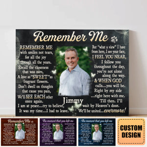 Unique Personalized Memorial Gifts, Custom Memorial Poster With Picture, In Memory of Gifts