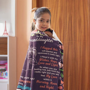 Personalized Granddaughter Blanket - Hug