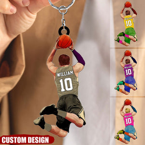 Personalized Name, Number & Appearance - Acrylic Keychain-Gift for Basketball Lovers