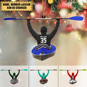 Custom Personalized Kayak Player Christmas Ornament, Gift For Kayak Lovers