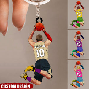 Personalized Name, Number & Appearance - Acrylic Keychain-Gift for Basketball Lovers