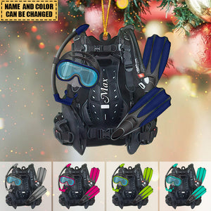Personalized Scuba Diving Set Ornament - Gift For Diving Lovers, Divers