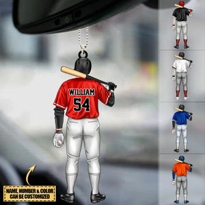 Personalized Gift,Baseball Lover Acrylic Car Hanging Ornament