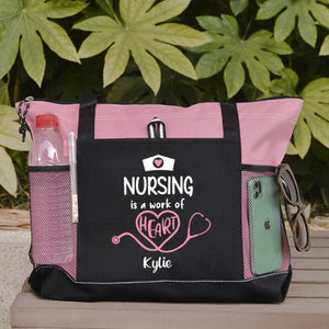 Nurse Tote Bag, Personalized Nurse Tote Bag, Custom Tote Bag