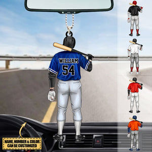 Personalized Gift,Baseball Lover Acrylic Car Hanging Ornament