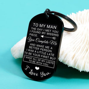 For Husband - I Want All Of My Lasts To Be With You Keychain,Upload Photo